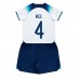 Engeland Declan Rice #4 Babykleding Thuisshirt Kinderen WK 2022 Korte Mouwen (+ korte broeken)
